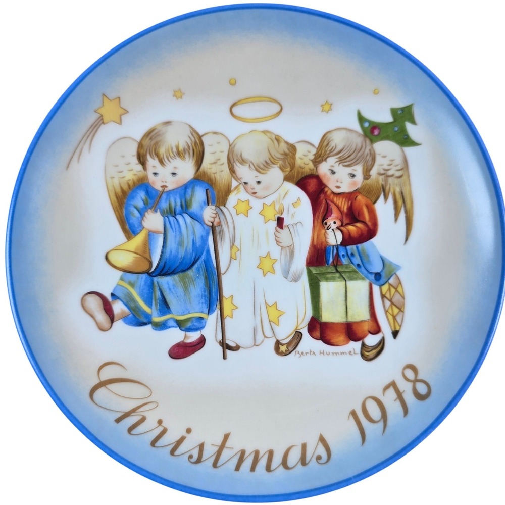 Sister Berta Hummel Christmas 1978 "Heavenly Trio" 8th limited Edition 8" Plate